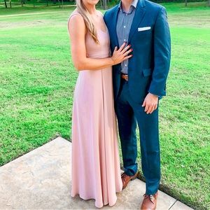 ShowMeYourMuMu Jenn Maxi Bridesmaid Dress Small - Dusty Blush